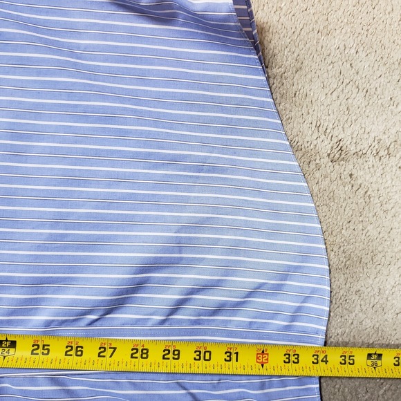 Vintage Brooks Brothers Makers Button Down Shirt Mens Blue Tailored Bespoke (M) - Picture 6 of 8